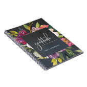 GRATITUDE JOURNAL GREY PINK BURGUNDY PURPLE FLORAL NOTIZBLOCK (Rechte Seite)