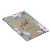 GRATITUDE JOURNAL KRAFT PINK BLUSH BLUE FLORAL NOTIZBLOCK (Rechte Seite)