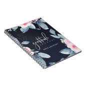 GRATITUDE JOURNAL NAVY PINK BLUSH BLUE FLORAL NOTIZBLOCK (Rechte Seite)