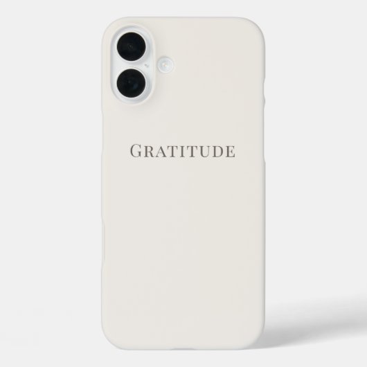 Gratitude – Minimal Typography  Case-Mate iPhone Hülle (Rückseite)