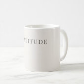Gratitude – Minimal Typography Design Kaffeetasse (VorderseiteRechts)
