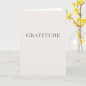 Gratitude – Minimal Typography Design Karte (Gelbe Blume)