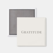 Gratitude – Minimal Typography Design Magnet (Vorderseite/Rückseite)