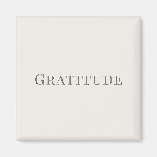 Gratitude – Minimal Typography Design Magnet (Vorne)