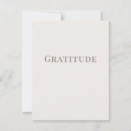 Gratitude – Minimal Typography Design Mitteilungskarte