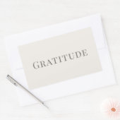 Gratitude – Minimal Typography Design Rechteckiger Aufkleber (Umschlag)