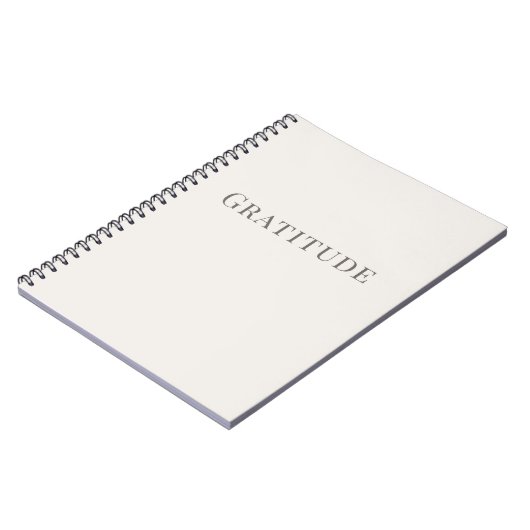 Gratitude – Minimal Typography Notizblock (Linke Seite)