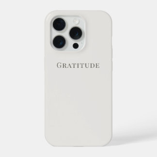 Gratitude – Minimal Typography (Slim Fit or Tough) iPhone 15 Pro Hülle