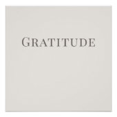 Gratitude – Minimal Typography Wall Art Poster (Vorderseite)