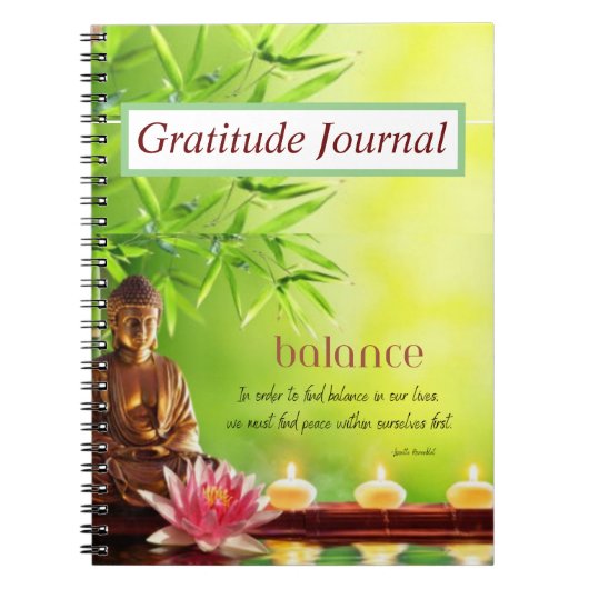 GRATITUDE NOTEBOOK JOURNAL NOTIZBLOCK (Vorderseite)