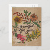 Gratitude Postcard Set | November Snail Mail | Tha Postkarte (Vorne/Hinten)