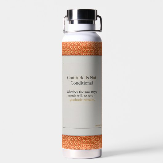 Gratitude Remains: affirmation drinkware Mindful Trinkflasche (Rückseite)