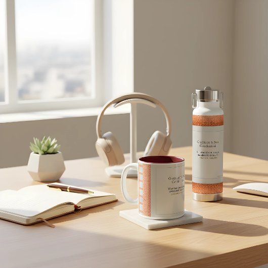 Gratitude Remains: Cozy Up with This Affirmation Zweifarbige Tasse