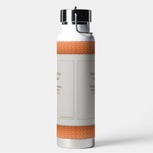 Gratitude Remains Gratitude Beyond the Clock Trinkflasche (Links)