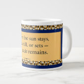 Gratitude Remains | Inspirational Affirmation Jumbo-Tasse (Vorderseite Rechts)