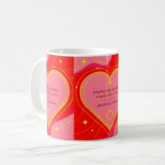 Gratitude Remains™: Love & Intention Affirmation  Kaffeetasse (Vorderseite Links)