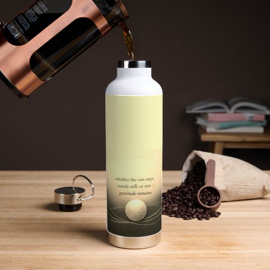 Gratitude Remains™: Love & Intention | Thor Copper Trinkflasche (Kaffee (gedreht))