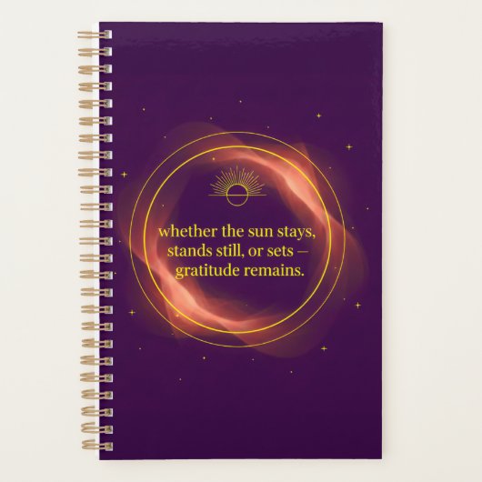 Gratitude Remains: Nice Day Better Night Always |  Planer (Vorderseite)