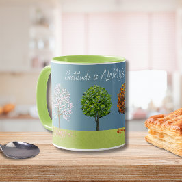 Gratitude Through the Four Seasons Trees Tasse