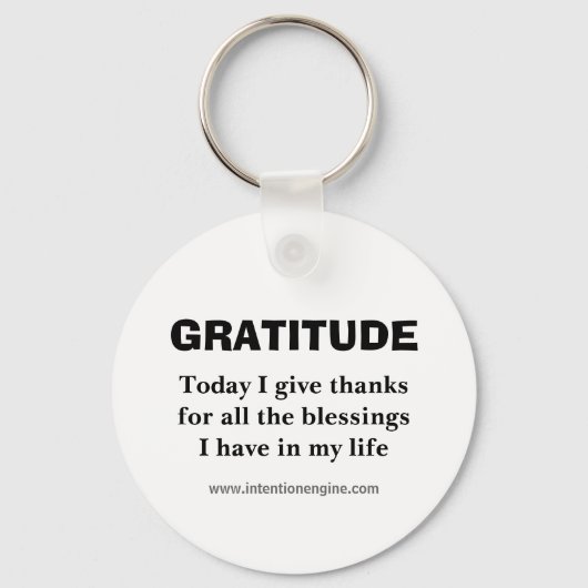 GRATITUDE, Today I give thanksfor all the bless... Schlüsselanhänger (Vorderseite)