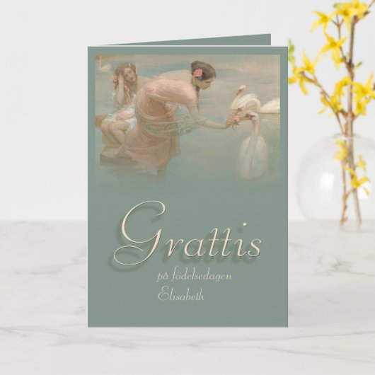 Grattis CC0141 Geburtstag Karte (Gelbe Blume)