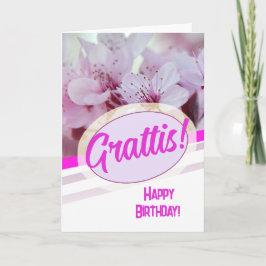 Grattis Kort Beautiful Floral Karte