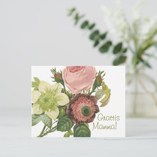 Grattis Mamma CC0130 Postkarte (Stehend Vorderseite)