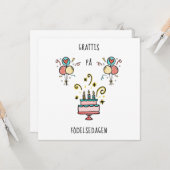 Grattis på födelsedagen | Happy Birthday Karte (Vorderseite/Rückseite Beispiel)