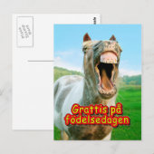 Grattis på födelsedagen postkarte (Vorne/Hinten)