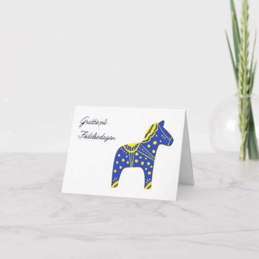 Grattis på födelsedagen Schweden Geburtstag Karte (Vorderseite)