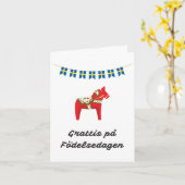 Grattis på födelsedagen Schweden Geburtstag Karte (Gelbe Blume)