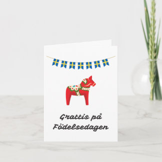 Grattis på födelsedagen Schweden Geburtstag Karte