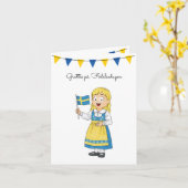 Grattis på Födelsedagen Schweden Geburtstag Karte (Gelbe Blume)