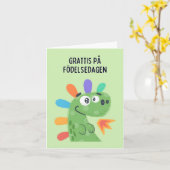 Grattis på födelsedagen, schwedischer Geburtstag Karte (Gelbe Blume)