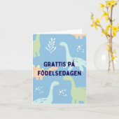 Grattis på födelsedagen, schwedischer Geburtstag Karte (Gelbe Blume)