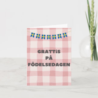 Grattis på födelsedagen, schwedischer Geburtstag Karte