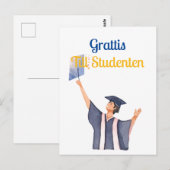 Grattis till studenten postkarte (Vorne/Hinten)