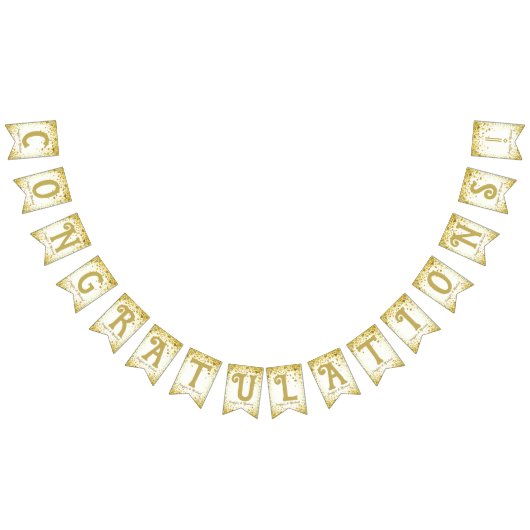 ☆ GRATULALAS Gold Confetti Wimpelkette (Alle)