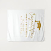 Gratulation 2026 Goldschrift Abschluss Wandteppich (Vorderseite (Horizontal))