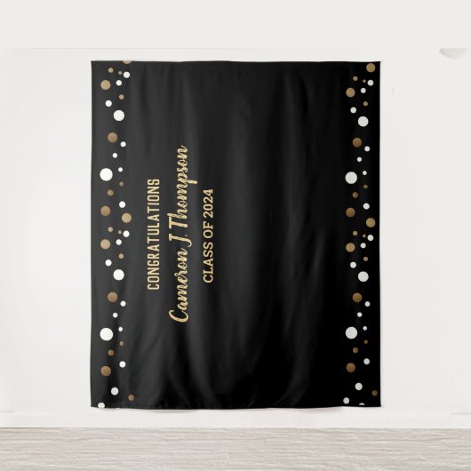Gratulation Abschluss Class of 2024 Backdrop Wandteppich (Vorderseite)