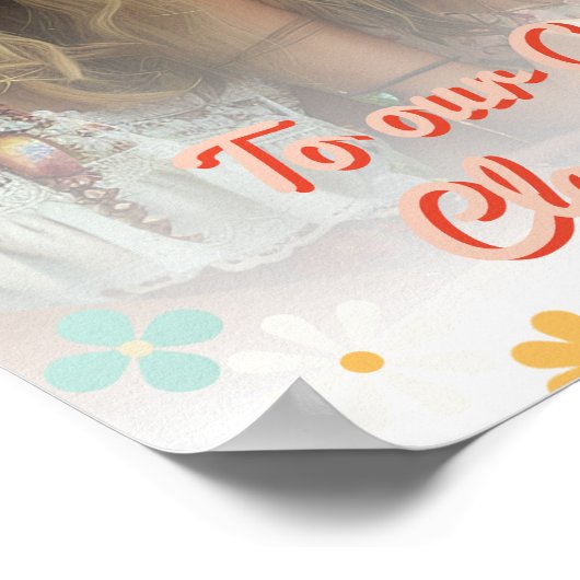 Gratulation Abschluss Group Foto Sign Poster (Ecke)