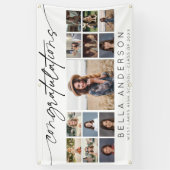 Gratulation Abschluss-Skript 13 Foto-Collage Banner (Vertikal)