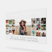 Gratulation Abschluss-Skript Foto-Collage Acrylschild (Winkel)