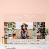 Gratulation Abschluss-Skript Foto-Collage Acrylschild (Hochzeit)