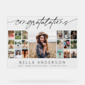 Gratulation Abschluss-Skript Foto-Collage Acrylschild (Vorderseite)