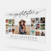 Gratulation Abschluss-Skript Foto-Collage Acrylschild (Winkel)