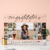 Gratulation Abschluss-Skript Foto-Collage Acrylschild (Hochzeit)