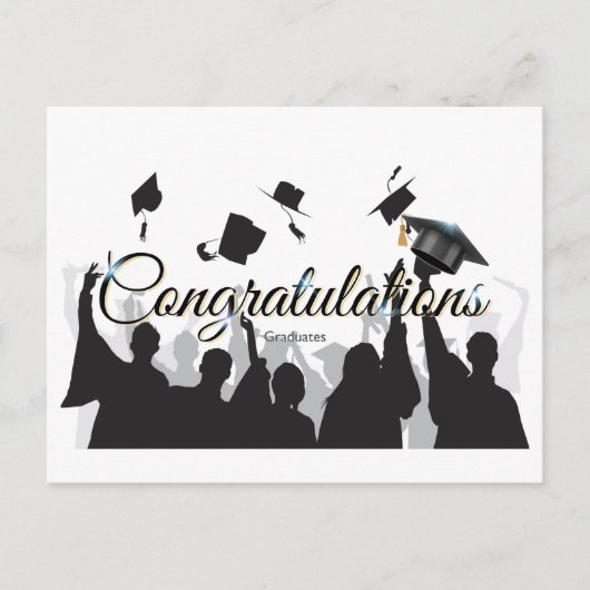 Gratulation Absolvent Postkarte (Vorderseite)