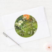 Gratulation an die Braut und den Bräutigam Runder Aufkleber (Umschlag)