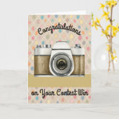 Gratulation an Fotografen Contest Win Karte (Gelbe Blume)